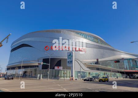Edmonton, Alberta. Mar 30, 2023. Rogers Place a multi-use indoor arena in Edmonton, Alberta, Canada. Stock Photo