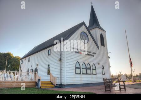 Cardiff, Wales, September 16, 2022: Norwegian Church Arts Centre at Welsh capital Cardiff. Stock Photo