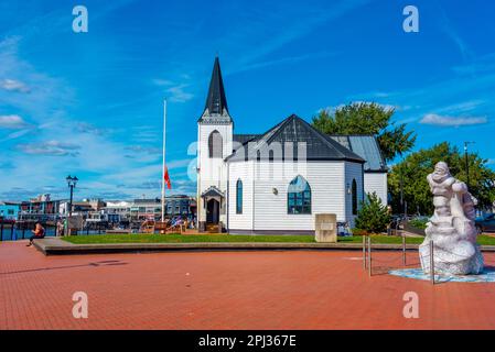 Cardiff, Wales, September 17, 2022: Norwegian Church Arts Centre at Welsh capital Cardiff. Stock Photo
