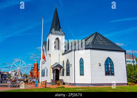 Cardiff, Wales, September 17, 2022: Norwegian Church Arts Centre at Welsh capital Cardiff. Stock Photo