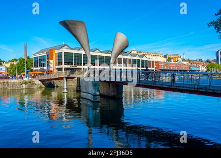 Bristol, England, September 18, 2022: Bordeaux quay at Avon in English town Bristol. Stock Photo