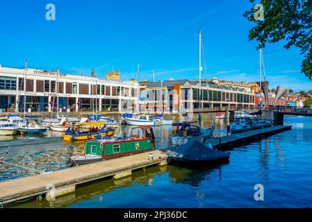 Bristol, England, September 18, 2022: Bordeaux quay at Avon in English town Bristol. Stock Photo