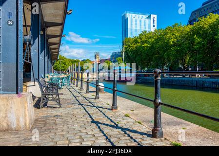 Bristol, England, September 18, 2022: Bordeaux quay at Avon in English town Bristol. Stock Photo