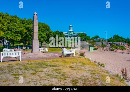 Hanko, Finland, July 20, 2022: Monument of Liberty in Finnish town Hanko. Stock Photo