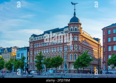 Helsinki, Finland, July 20, 2022: Waterfront of Finnish capital Helsinki. Stock Photo