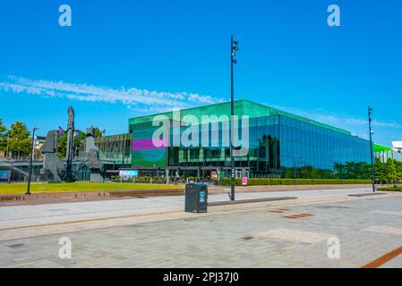 Helsinki, Finland, July 21, 2022:Finlandia Concert Hall by Alvar Aalto in Helsinki, Finland . Stock Photo