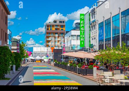 Seinäjoki, Finland, July 24, 2022: View of a commercial street in Seinäjoki, Finland. Stock Photo