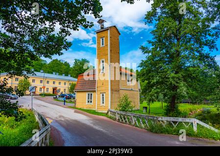 Fiskars, Finland, July 28, 2022: Old theatre at the old factory in Fiskars, Finland. Stock Photo