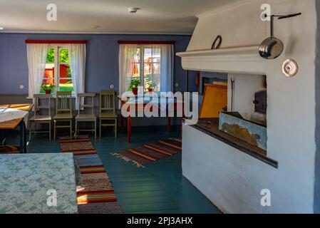 Kastelholm, Finland, July 31, 2022: Interior of Open-air Museum Jan KarlsgГҐrden at Kastelholm at Aland islands in Finland. Stock Photo