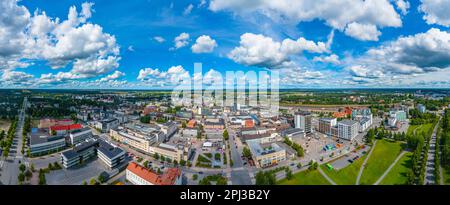 Seinäjoki , Finland, July 24, 2022: Aerial view of Finnish town Seinäjoki . Stock Photo