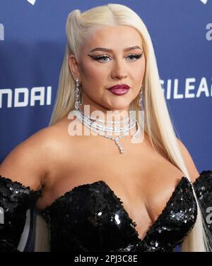 Los Angeles, USA. 30th Mar, 2023. Christina Aguilera arrives at the 34th Annual GLAAD Media Awards held at the Beverly Hilton in Beverly Hills, CA on Thursday, March 30, 2023. (Photo By Sthanlee B. Mirador/Sipa USA) Credit: Sipa USA/Alamy Live News Stock Photo