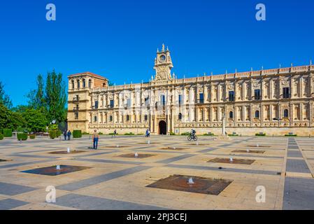 Leon, Spain, June 9, 2022: Parador de Leon building in Spanish town Leon. Stock Photo