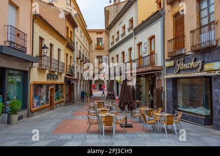 Avila, Spain, June 8, 2022: People are strolling through the old town of Avila, Spain. Stock Photo