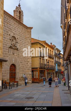 Avila, Spain, June 8, 2022: People are strolling through the old town of Avila, Spain. Stock Photo