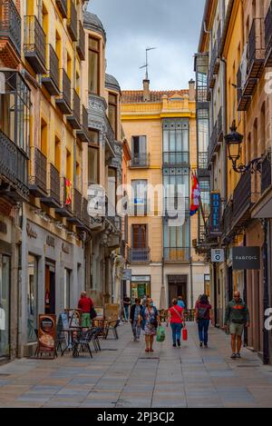 Avila, Spain, June 8, 2022: People are strolling through the old town of Avila, Spain. Stock Photo