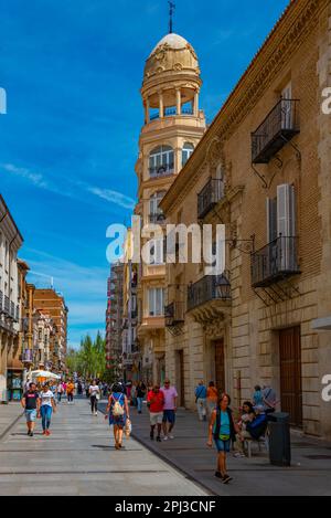 Palencia, Spain, June 7, 2022: Calle Mayor Principal in the historical center of Palencia, Spain. Stock Photo