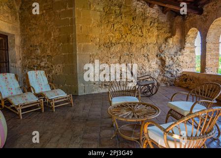 Pubol, Spain, May 26, 2022: Chambers at the Castell Gala Dali de Pubol in Spain. Stock Photo