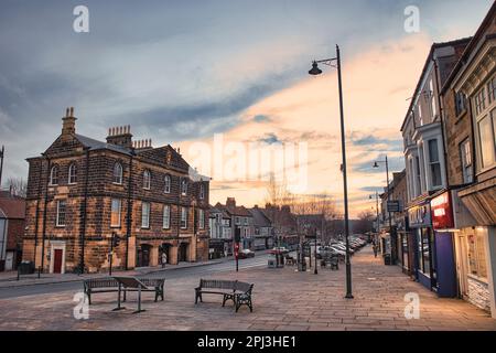 Guisborough in the setting sun Stock Photo