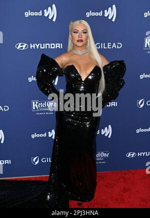 Beverly Hills, USA. 30th Mar, 2023. Christina Aguilera at the 34th Annual GLAAD Media Awards at the Beverly Hilton Hotel. Picture Credit: Paul Smith/Alamy Live News Stock Photo