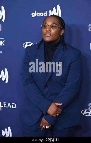 Beverly Hills, USA. 30th Mar, 2023. Jozzy at the 34th Annual GLAAD Media Awards at the Beverly Hilton Hotel. Picture Credit: Paul Smith/Alamy Live News Stock Photo