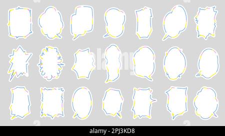 Speech bubbles of various shapes. Vector data that is easy to edit. Stock Vector