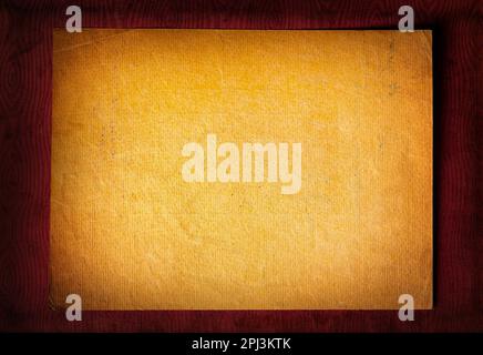 Vignetting and Toned Photo of the Old Blank Paper closeup Stock Photo