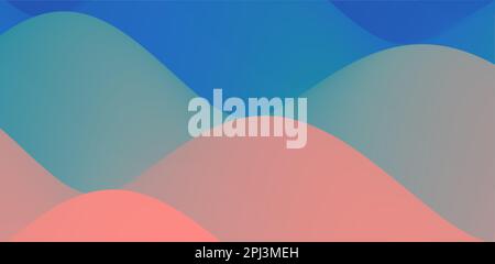 Abstract wavy background with modern gradient colors. Trendy liquid design. Motion sound wave. Vector illustration for banners, flyers and presentatio Stock Vector