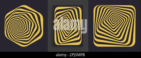 Abstract striped design element. Optical art. 3d vector illustration for brochure, annual report, magazine, poster, presentation, flyer and banner.  Ñ Stock Vector