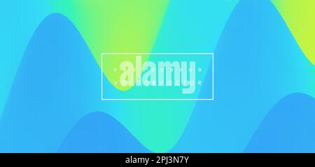 Abstract wavy background with modern gradient colors. Trendy liquid design. Motion sound wave. Vector illustration for banners, flyers and presentatio Stock Vector