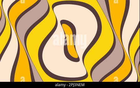 Pattern with optical illusion. Abstract striped background with ripple effect. Vector illustration. Stock Vector