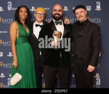 L-R) Corporate Vice President of Xbox, Sarah Bond, during the BAFTA Games Awards at the Queen Elizabeth Hall, Southbank Centre, London. Picture date: Thursday March 30, 2023. Stock Photo