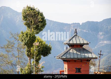 Manakamana Mai Temple Nepali Architecture Tradition in Kalupande Hills, Indrasthan, Kathmandu Stock Photo