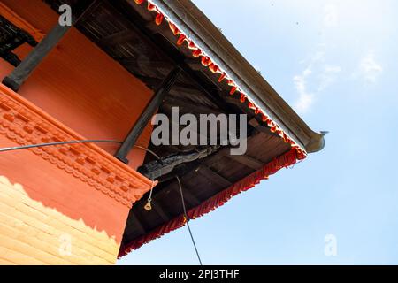 Manakamana Mai Temple Nepali Architecture Tradition in Kalupande Hills, Indrasthan, Kathmandu Stock Photo