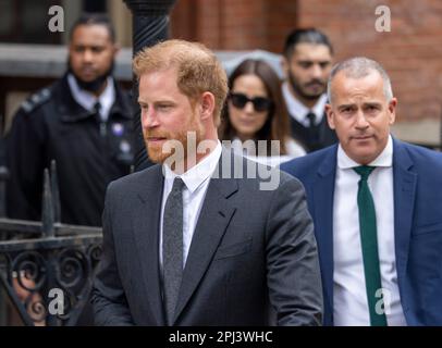 pic shows:  Prince Harry leaves the High Court in London 30.3.23      Picture by Gavin Rodgers/ Pixel8000 Stock Photo