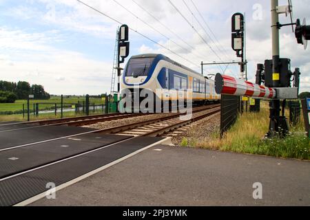 SLT sprinter local commuter train on track in Moordrecht in the Netherlands Stock Photo