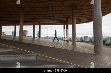 Hiroshima Orizuru observation tower adjacent Peace Memorial Park in Hiroshima, Japan Stock Photo