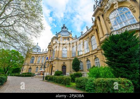 Budapest, Hungary. Vajdahunyad castle in Varosliget park Stock Photo