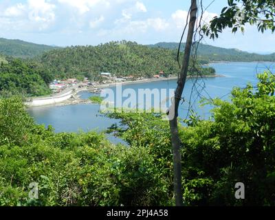 The Philippines, Samar Island:   Malajog Ridge Nature Reserve: view along the coast. Stock Photo