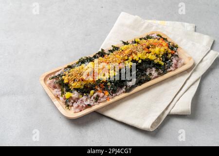 Korean food flying fish roe rice ball Stock Photo