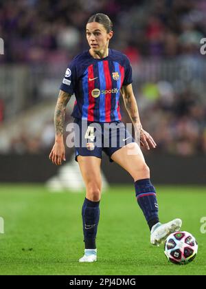 Barcelona, Spain. 29/03/2023, Mapi Leon of FC Barcelona during the UEFA ...