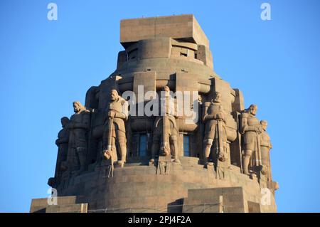 Germany, Saxony, Leipzig:  the monolithic 'Battle of the Nations Monument' (Völkerschlachtdenkmal) built between 1898 and 1913 in memory of the men wh Stock Photo