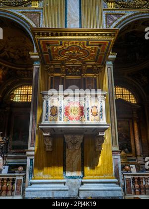 Pulpit Rome Rome, Italy, Inside of Chiesa di Sant'Agostino with paintings and ...