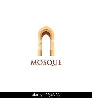 Mosque Logo vector Illustration. Mosque Icon Stock Vector