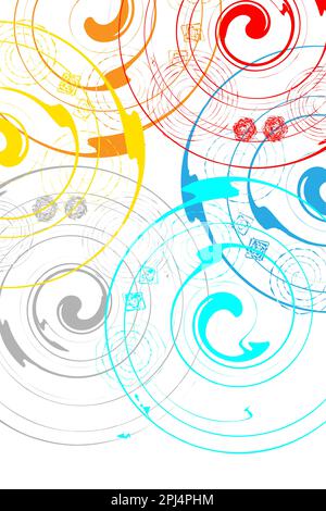 Colorful Abstract Geometric art background. Speed lines in circle form. Vector illustration Stock Vector