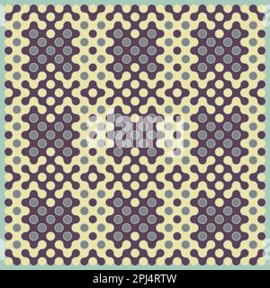 Random color rounded truchet tiling background illustration Stock Vector