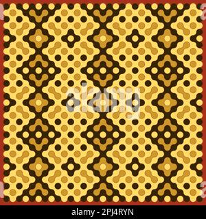 Random color rounded truchet tiling background illustration Stock Vector