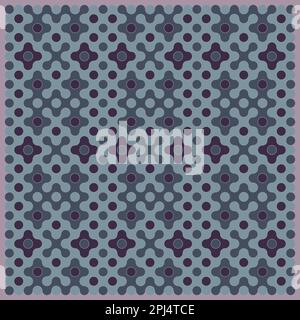 Random color rounded truchet tiling background illustration Stock Vector