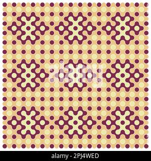 Random color rounded truchet tiling background illustration Stock Vector