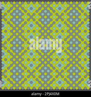Random color rounded truchet tiling background illustration Stock Vector
