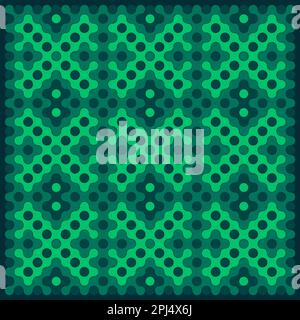 Random color rounded truchet tiling background illustration Stock Vector